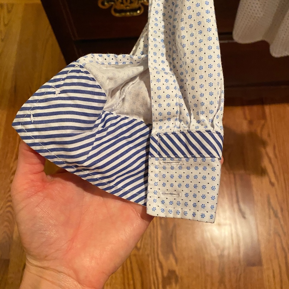 Button Down Blue Flowers